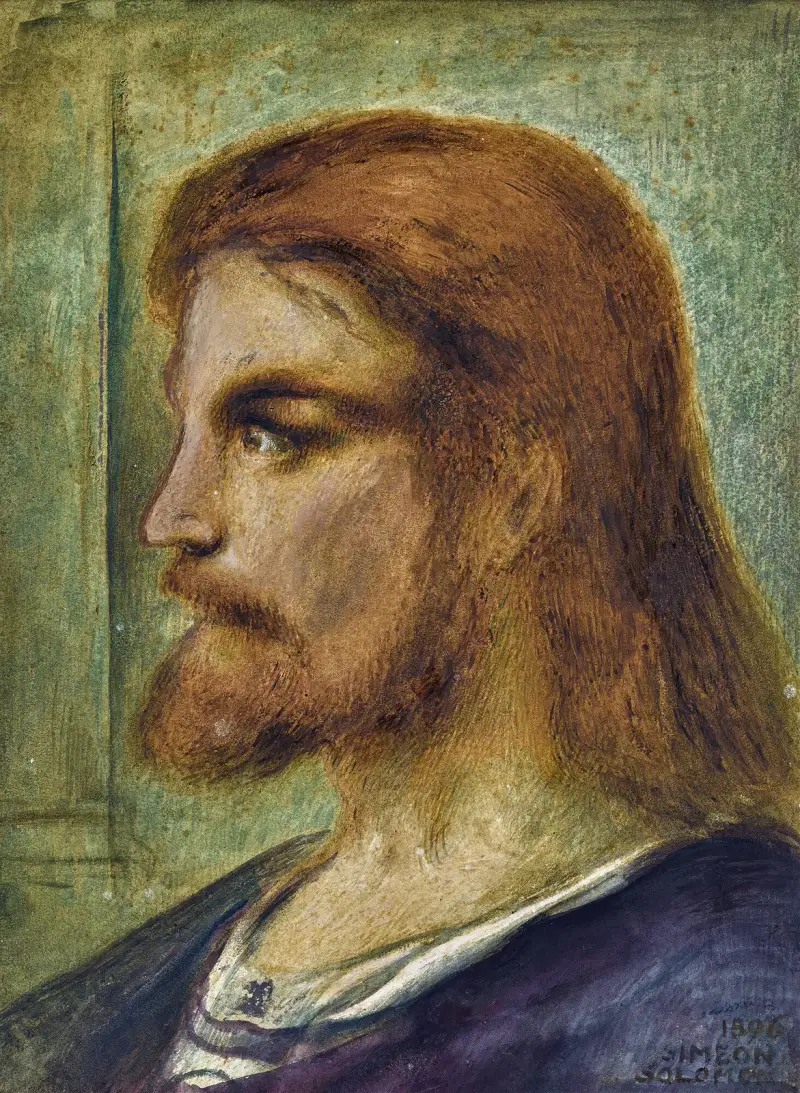 Head Of Christ av Simeon Solomon