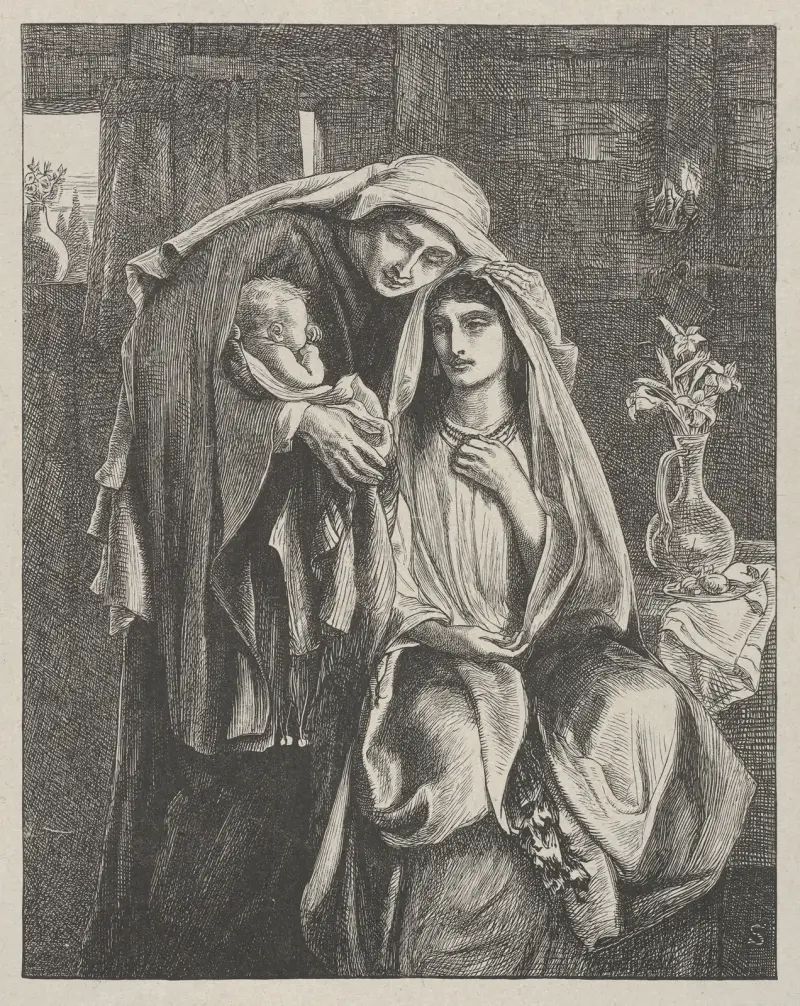 Noomi och barnet Obed av Simeon Solomon