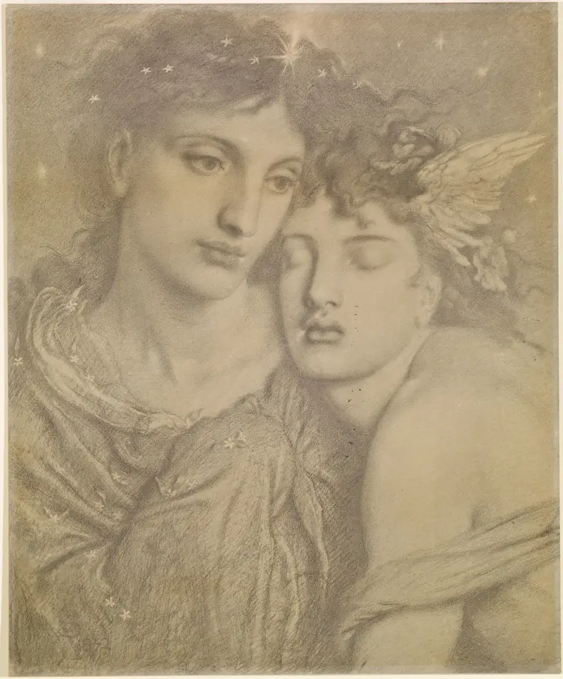 Nacht und Schlaf, 1872 von Simeon Solomon