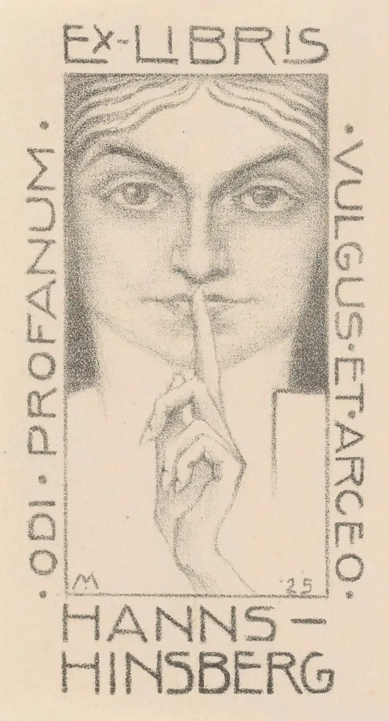 Ex libris för Hanns-Hinsberg av Simon Moulijn