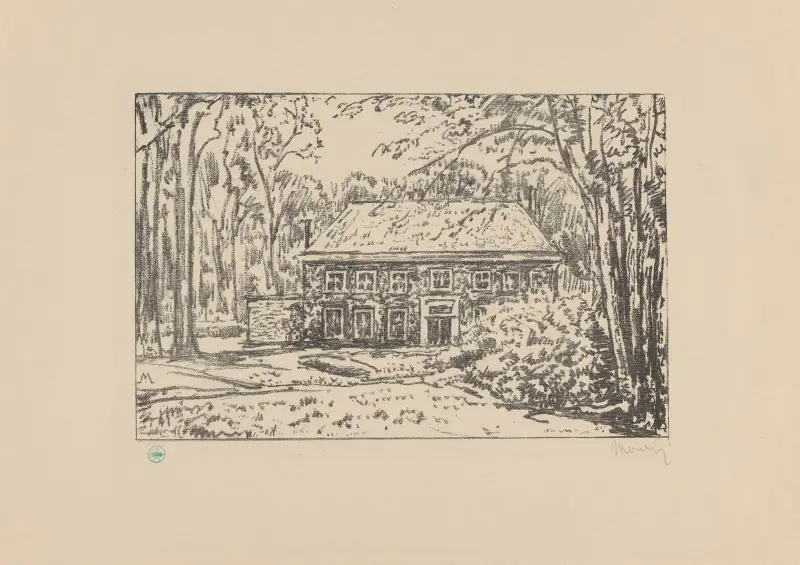 Gezicht op het landhuis van buitenplaats De Voorde De Voorde av Simon Moulijn