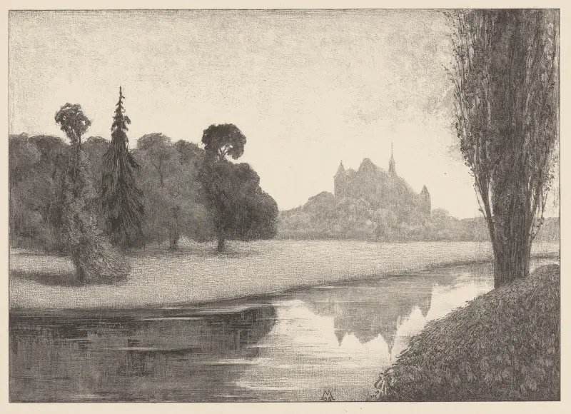 Park vid slott av Simon Moulijn