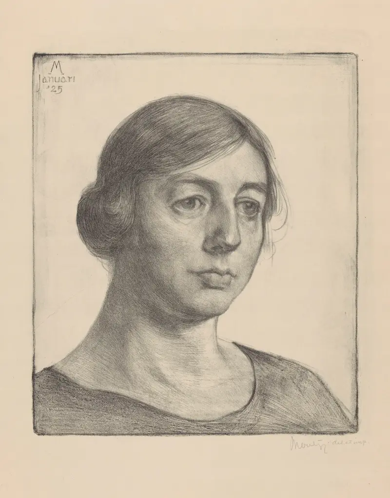 Portret van Henriëtte Haitsma Mulier, 1925 av Simon Moulijn