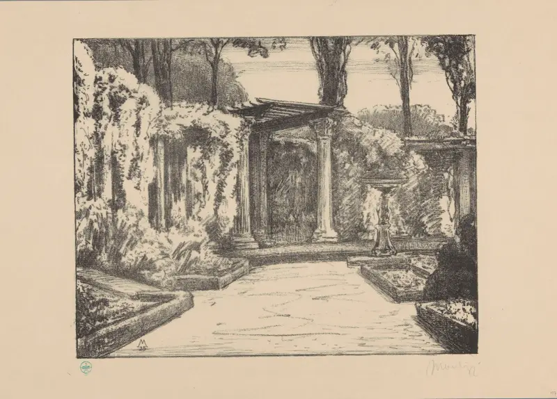 Tuin met pergola op landgoed Marlot Marlot av Simon Moulijn