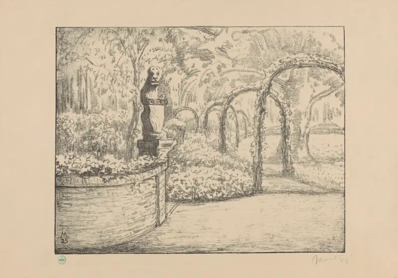 Tuin met rozenbogen op landgoed Zorgvliet Zorgvliet I av Simon Moulijn