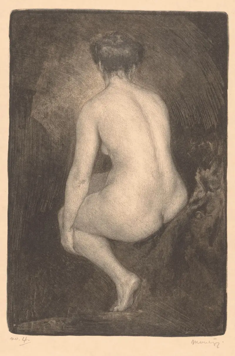 Sedící akt, 1914, Simon Moulijn