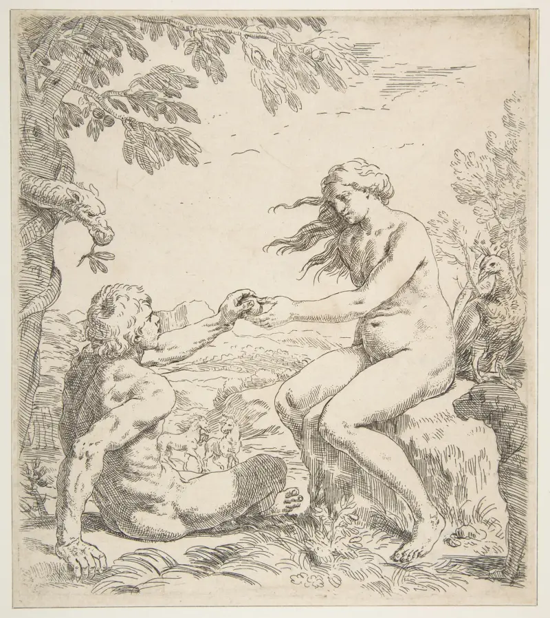 Adam a Eva, Simone Cantarini
