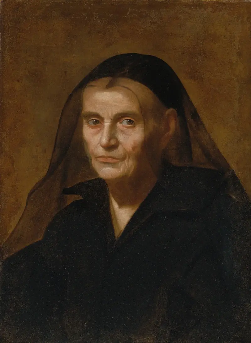 Portrait of a widow av Simone Cantarini