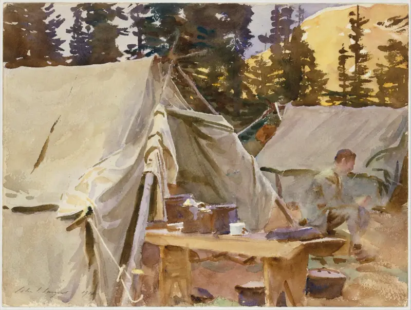 Camp at Lake O’Hara av John Singer Sargent