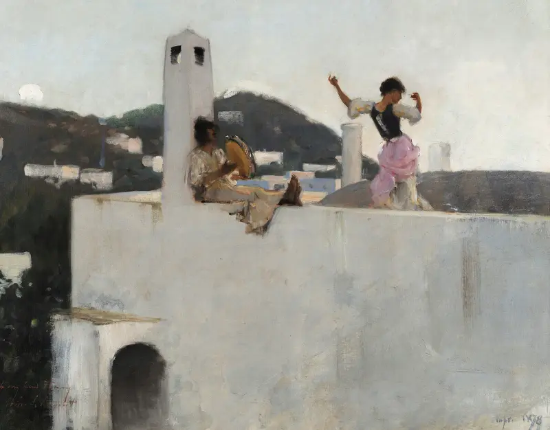 Capri Girl on a Rooftop av John Singer Sargent