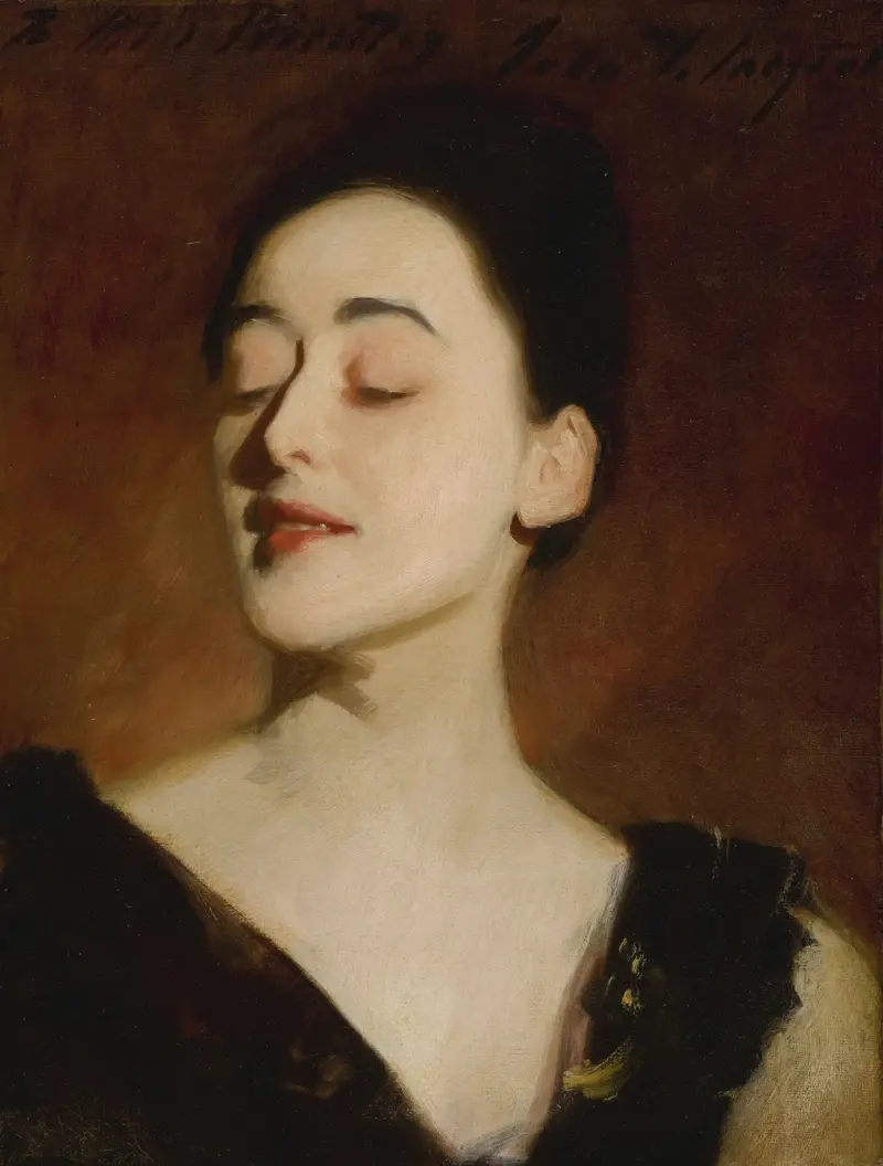 Flora Priestley (Studie při lampovém světle), John Singer Sargent