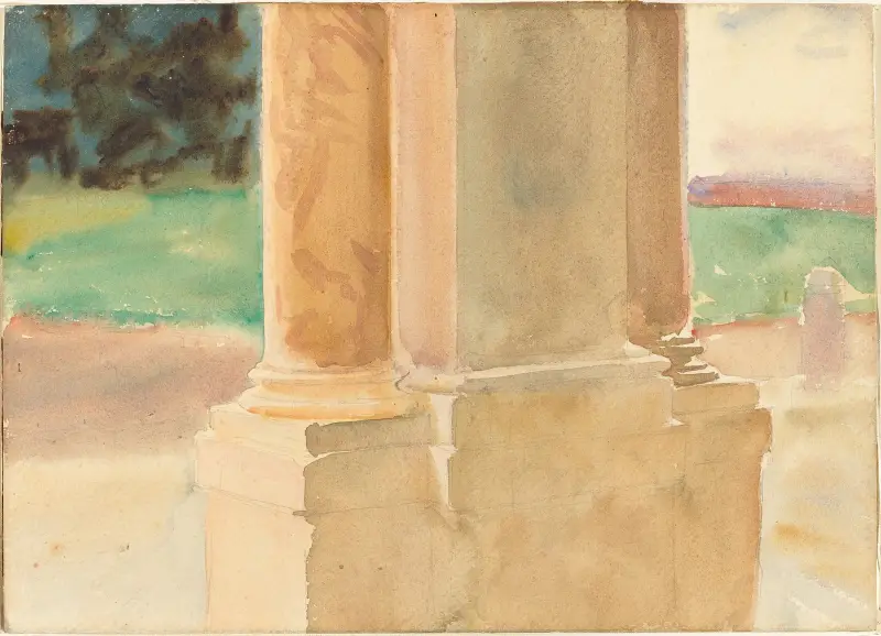 Frascati, Architekturstudie von John Singer Sargent