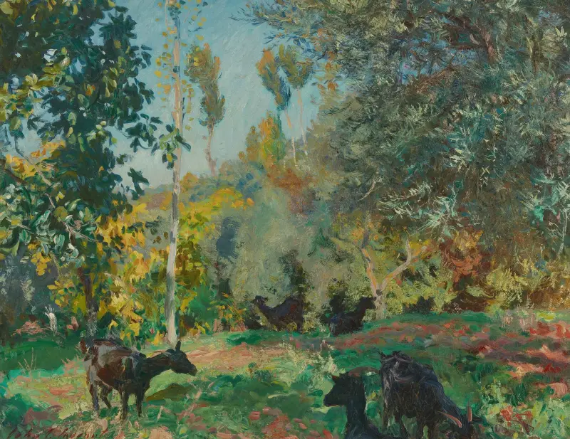 Landschaft mit Ziegen von John Singer Sargent
