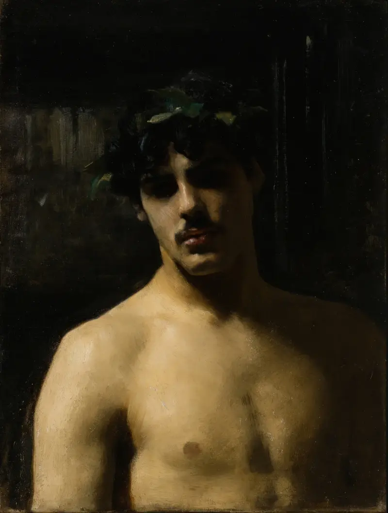Muž s vavřínovým věncem, John Singer Sargent