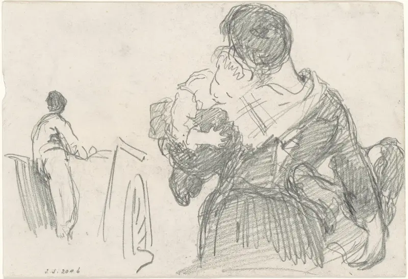 Mutter und Kind (recto) von John Singer Sargent
