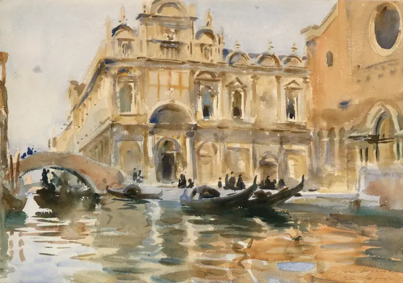 Rio dei Mendicanti, Venice av John Singer Sargent