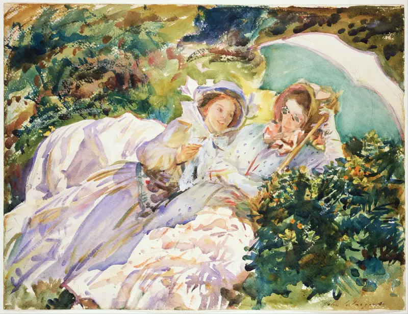 Simplonpass; Das Necken von John Singer Sargent