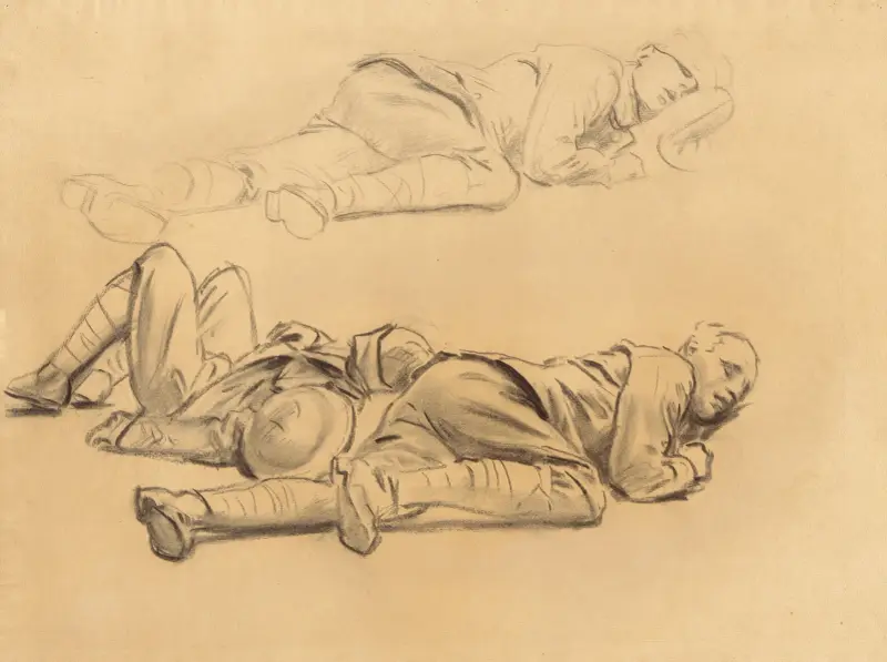 Studie k 'Gassed' II, 1918 – Nr. 2, John Singer Sargent