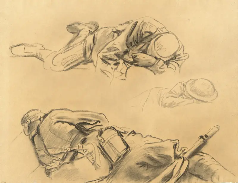 Studie k 'Gassed' IV, John Singer Sargent