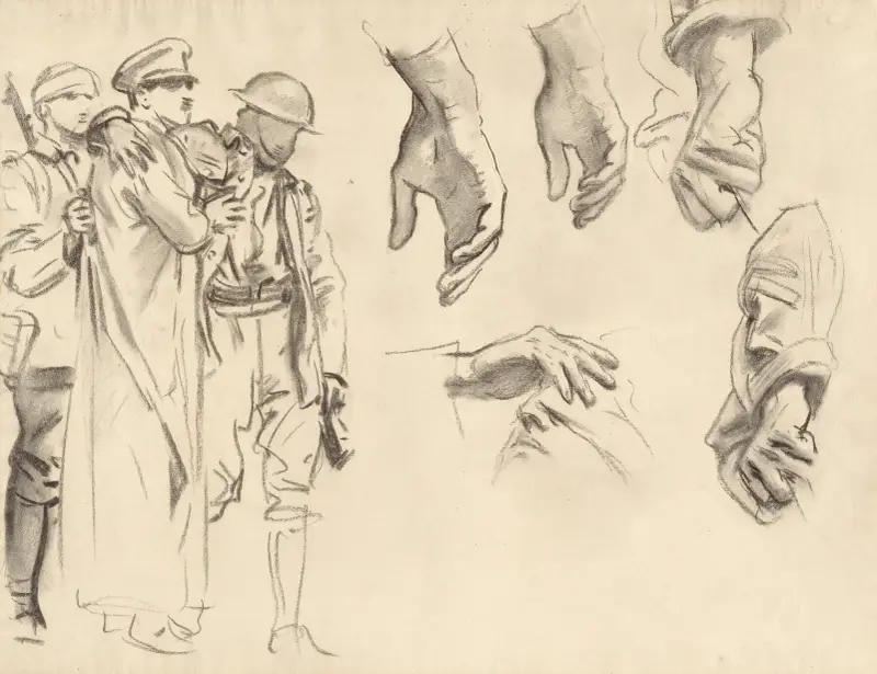 Studie pro „Gassed“ VI, John Singer Sargent