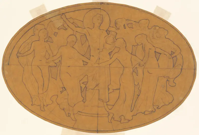 Studie k 'Apollónovi a Múzám', 1921 – č. 2, John Singer Sargent