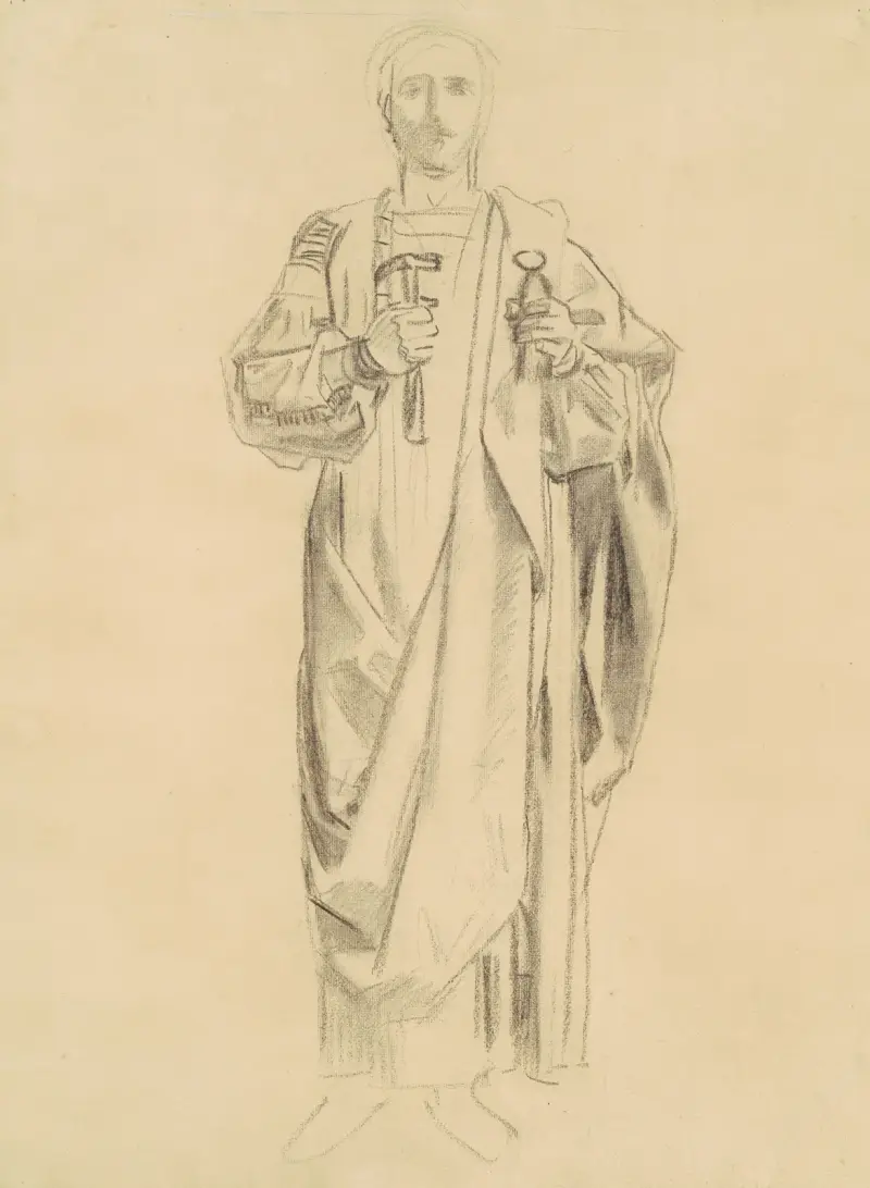Study for ‘Dogma of the Redemption – Frieze of Angels’ (recto) av John Singer Sargent