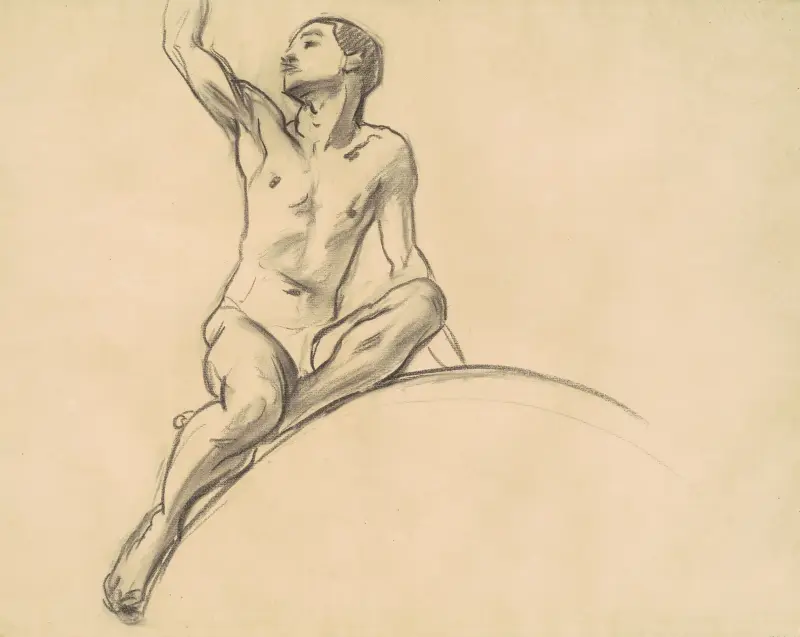 Studie für Figur über 'Musik' von John Singer Sargent