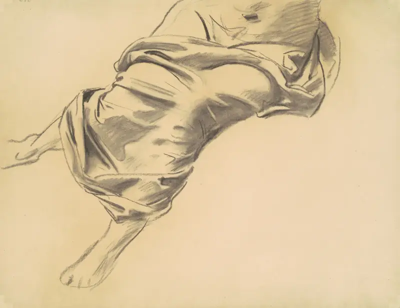 Studium postaci w draperii, John Singer Sargent