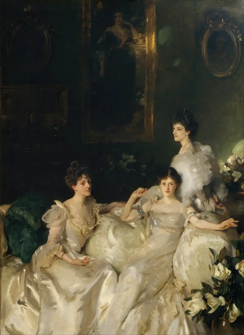 The Wyndham Sisters; Lady Elcho, Mrs. Adeane, and Mrs. Tennant av John Singer Sargent