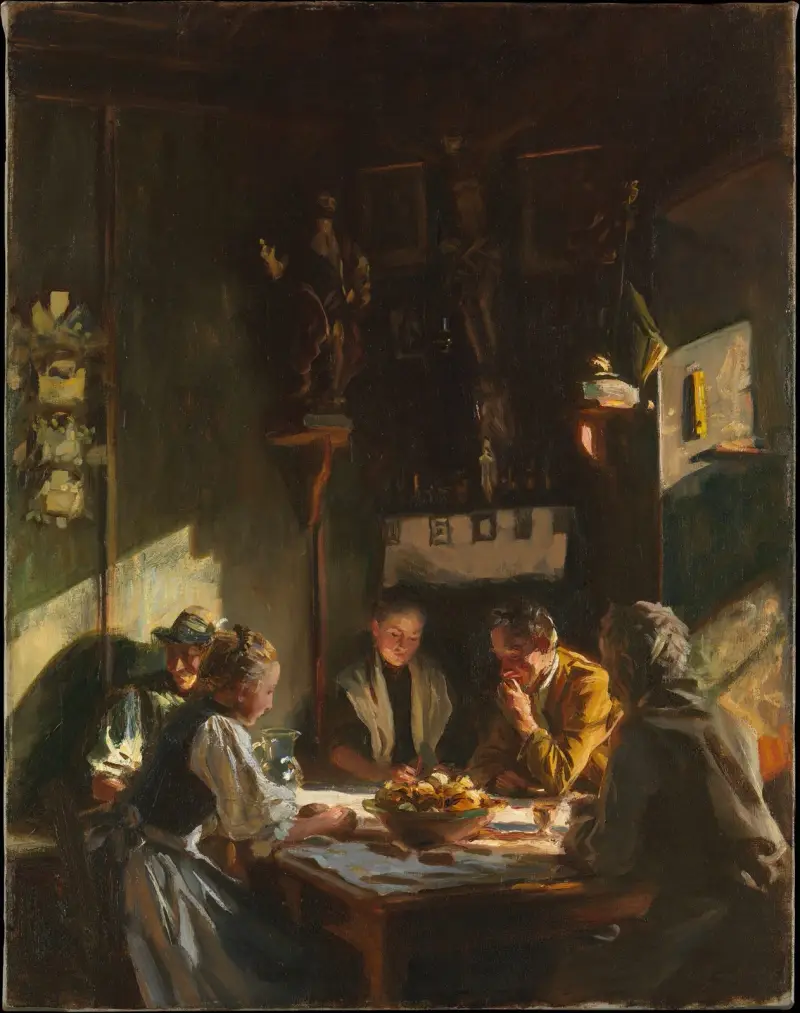 Tyrolský interiér, John Singer Sargent