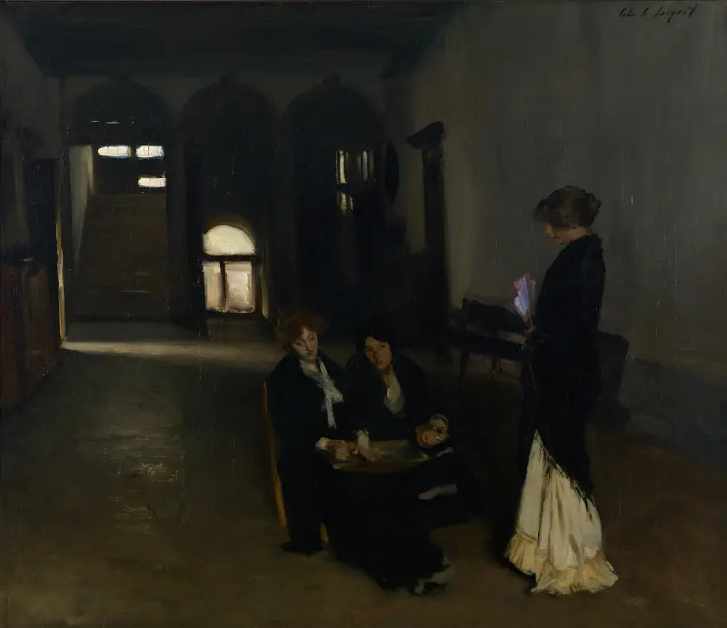 Nawlekające koraliki w Wenecji, John Singer Sargent