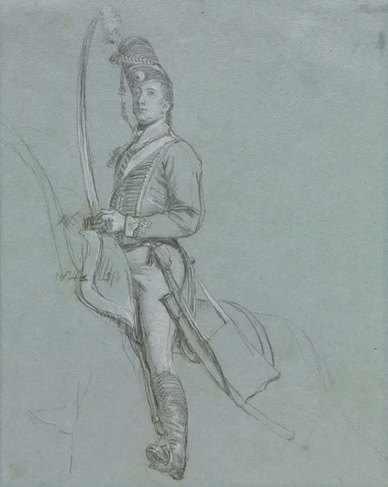 A Hussar Officer on Horseback av John Singleton Copley