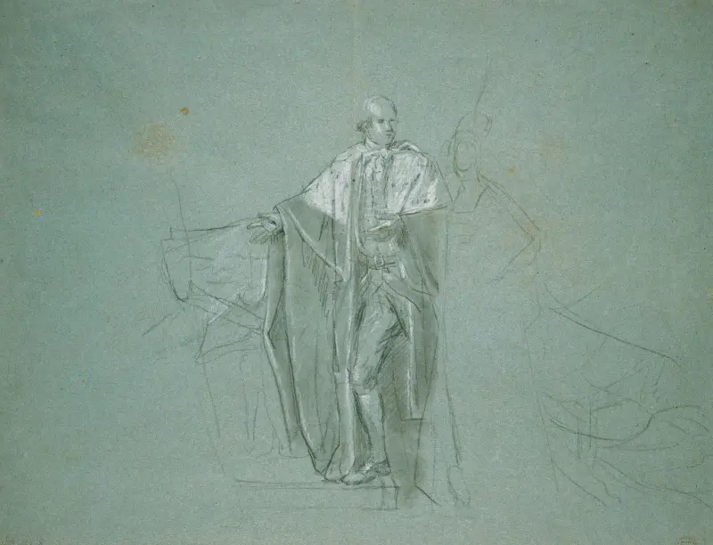 Studie till 'The Death of the Earl of Chatham' av John Singleton Copley