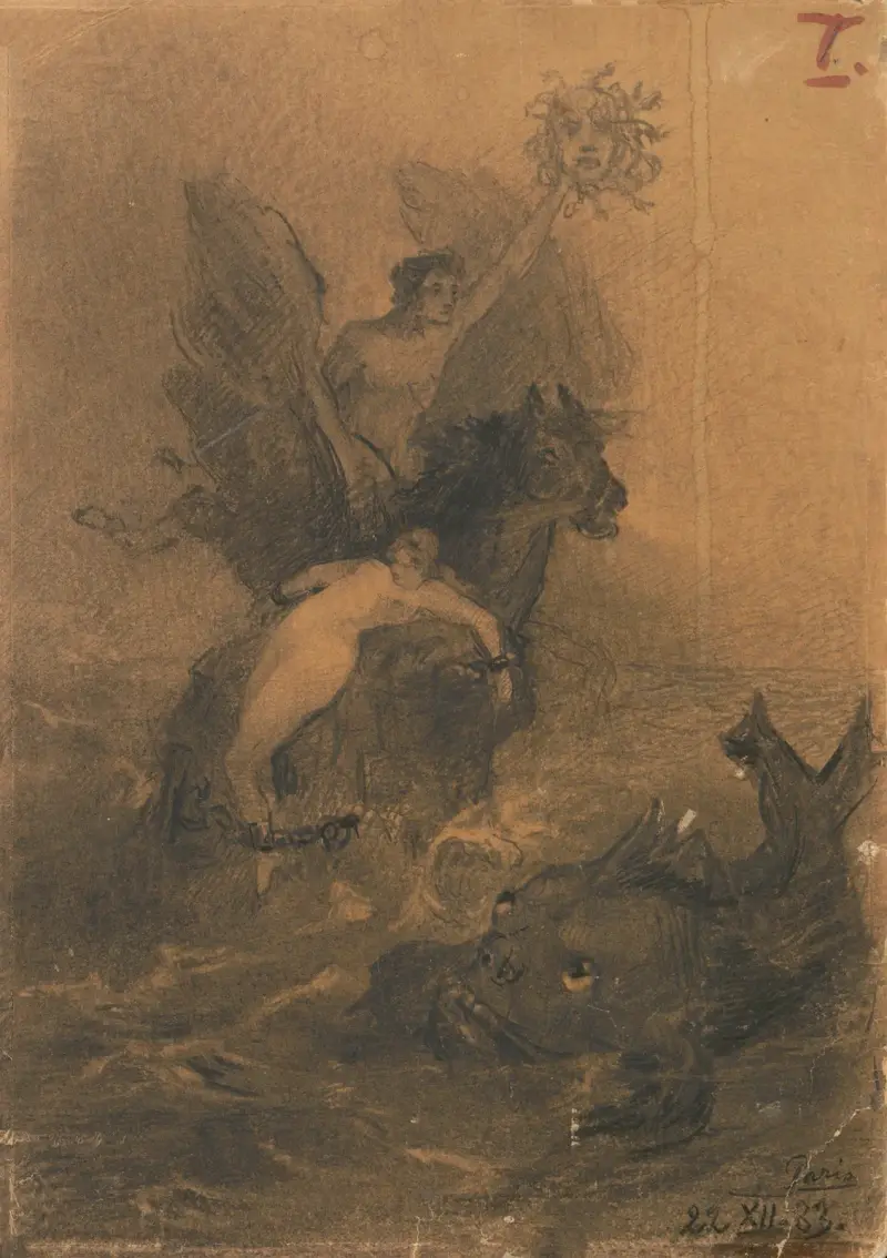 Perseus befreit Andromeda von Anna Bilińska-Bohdanowicz