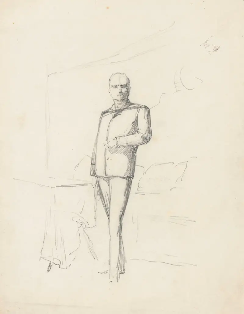 Sketch for Antoni Bohdanowicz’s portrait av Anna Bilińska-Bohdanowicz