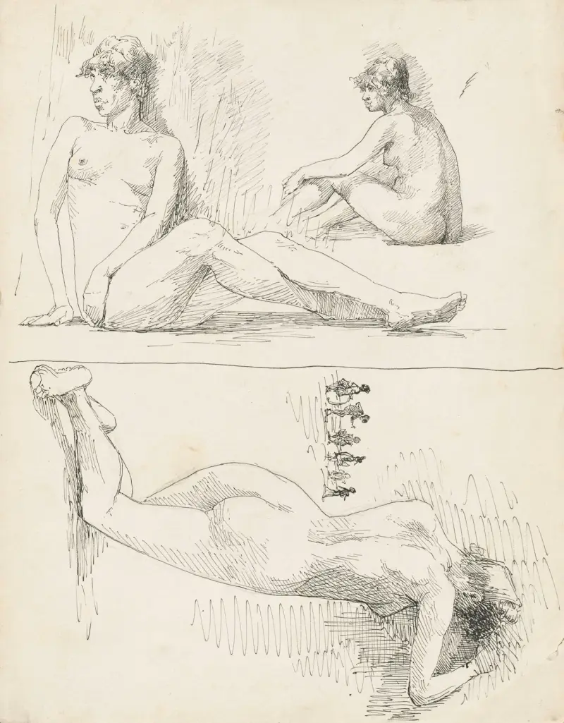 Sketches of Female Nudes av Anna Bilińska-Bohdanowicz