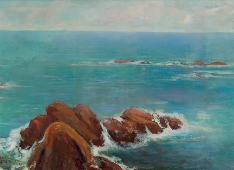Felsen in Belle-Île von Władysław Ślewiński