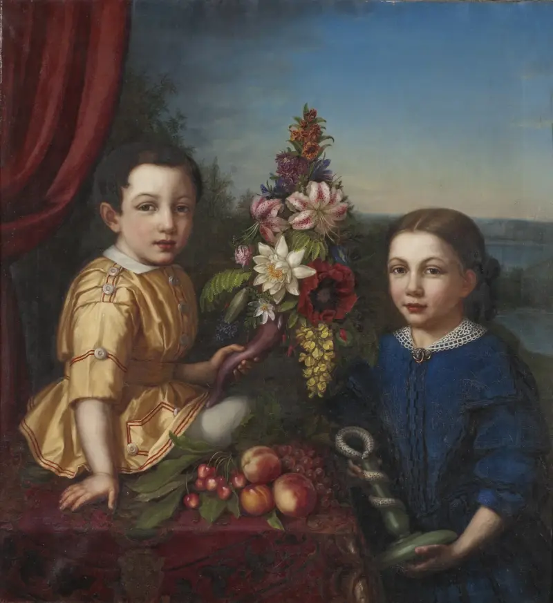 Syskonen Henrietta Fredrika von Arbin (1852–1880) och Axel Otto Fredrik von Arbin av Sofia Adlersparre