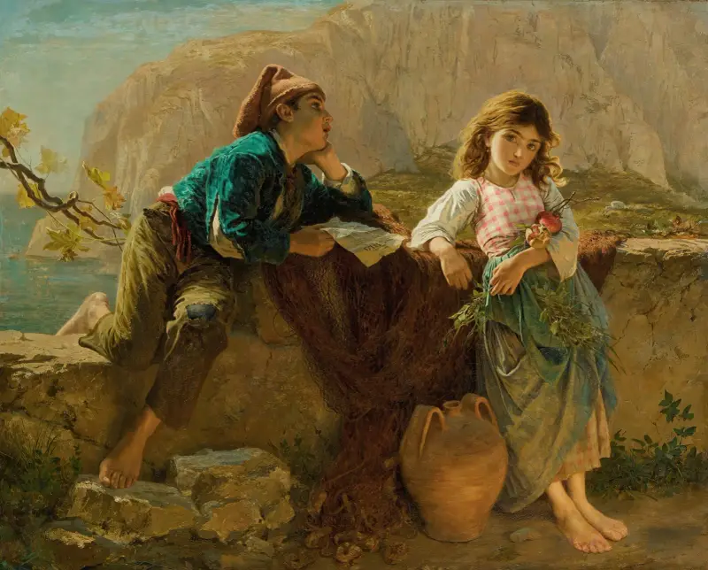 Fiskarbarn, Capri av Sophie Anderson