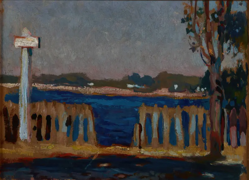 Zaun am Fluss von Jan Stanisławski