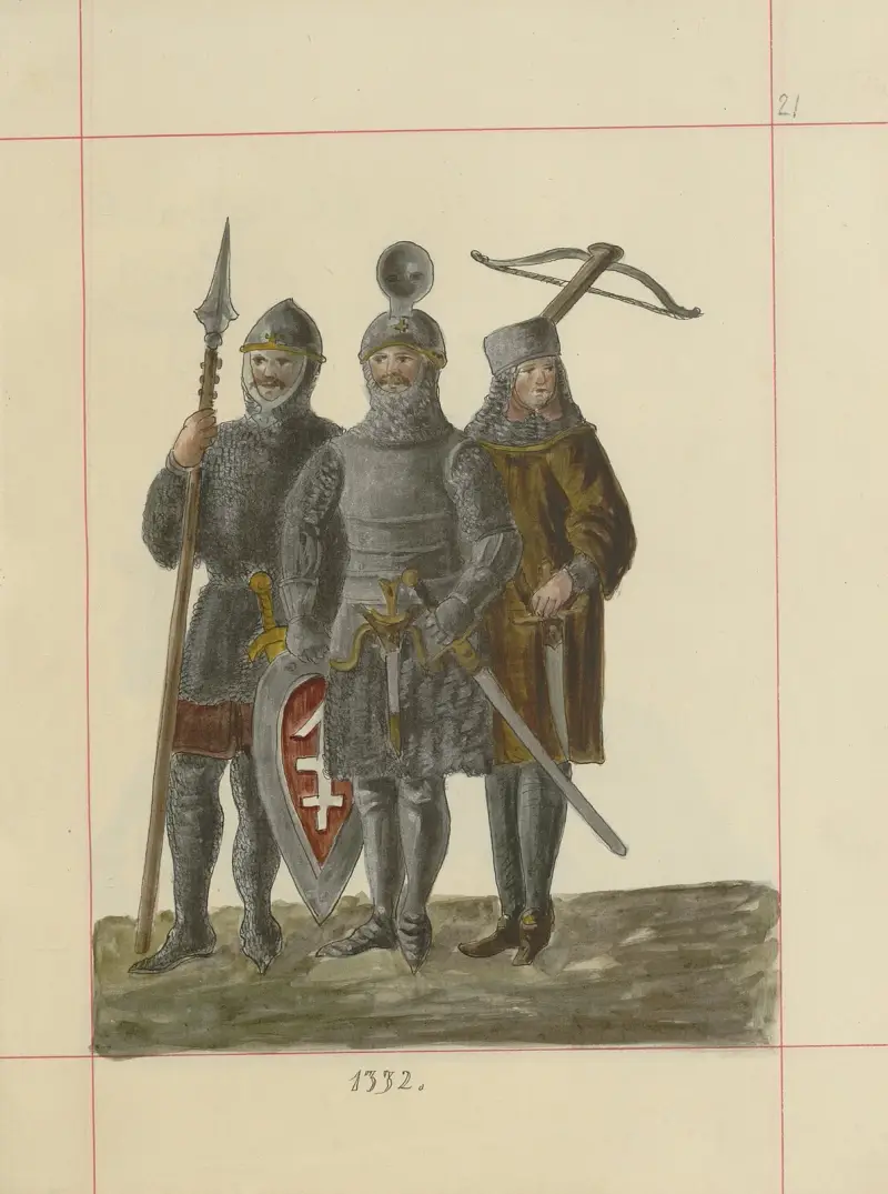 Angriffswaffen und Verteidigungswaffen in Polen. Bd. 1, Rüstungen und Rüstungsteile Taf. 019 von Boleslaw Starzyński