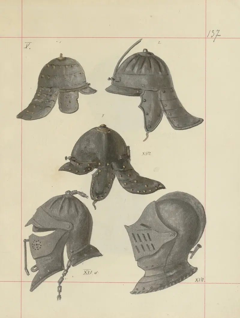 Angriffs- und Verteidigungswaffen in Polen. Bd. 1, Rüstungen und Rüstungsteile Taf. 104 von Boleslaw Starzyński