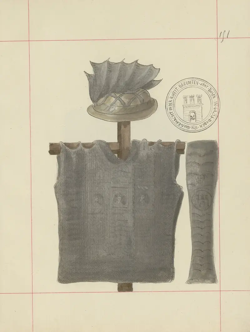 Angriffs- und Verteidigungswaffen in Polen. Bd. 1, Rüstungen und Rüstungsteile Taf. 115 von Boleslaw Starzyński