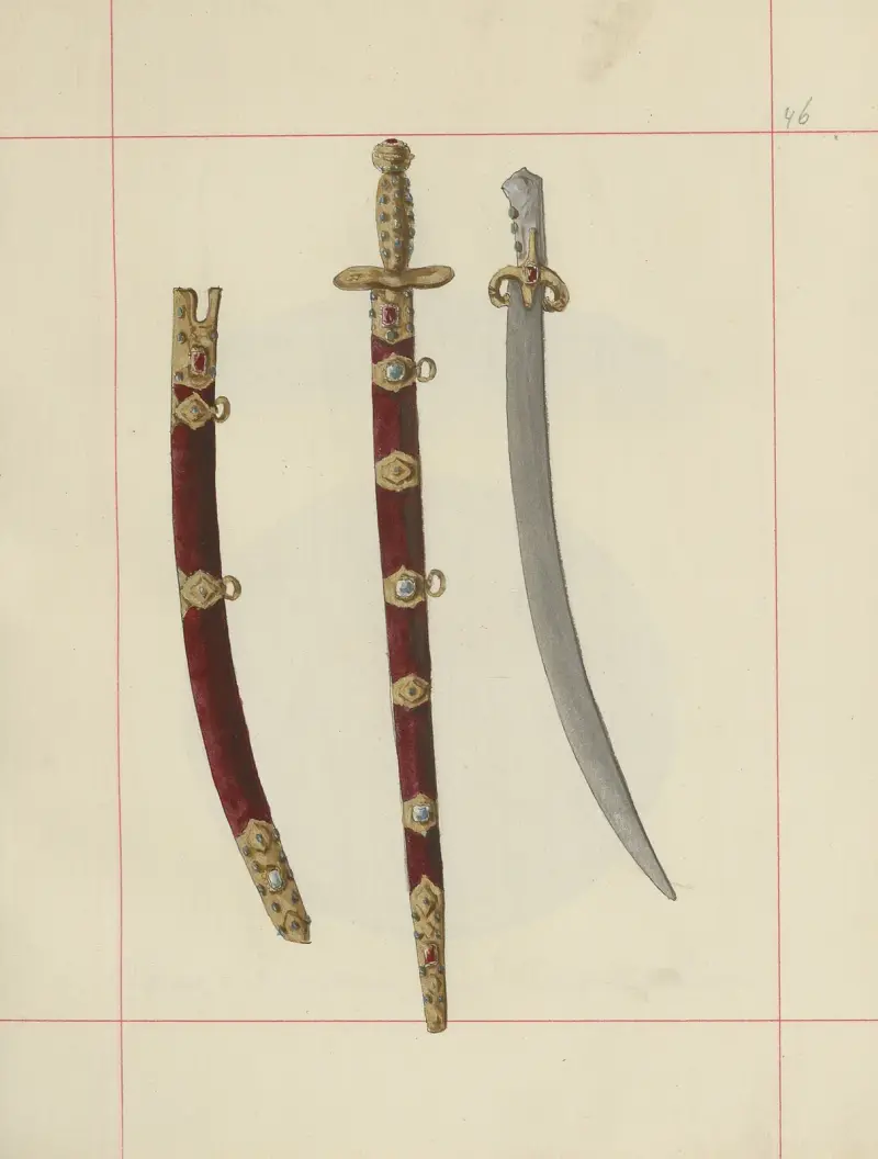 Angriffs- und Verteidigungswaffen in Polen. Bd. 2, Rüstungen und Waffenteile Pl.034 von Boleslaw Starzyński