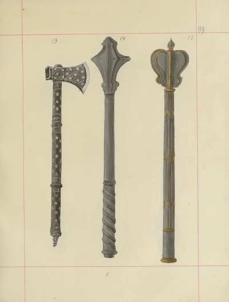 Angriffs- und Verteidigungswaffen in Polen. Bd. 2, Rüstungen und Ausrüstungsteile Taf.079 von Boleslaw Starzyński