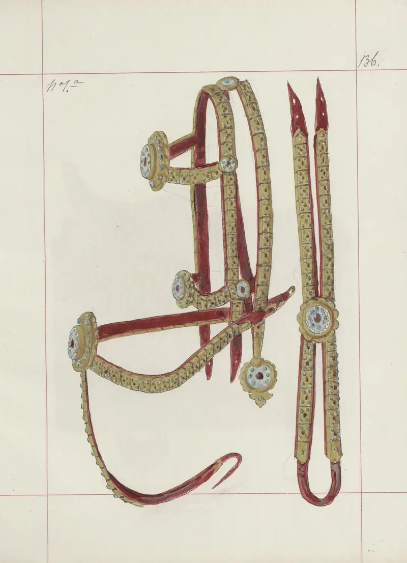 Angriffs- und Verteidigungswaffen in Polen. Bd. 3, Rüstungen, Feuerwaffen, Pferdegeschirre Pl.118 von Boleslaw Starzyński