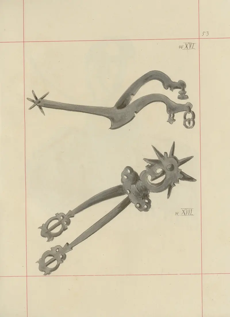 Angriffs- und Verteidigungswaffen in Polen. Bd. 4, Wehrgehänge, Schmuck, Fahnen und Standarten Taf. 043 von Boleslaw Starzyński