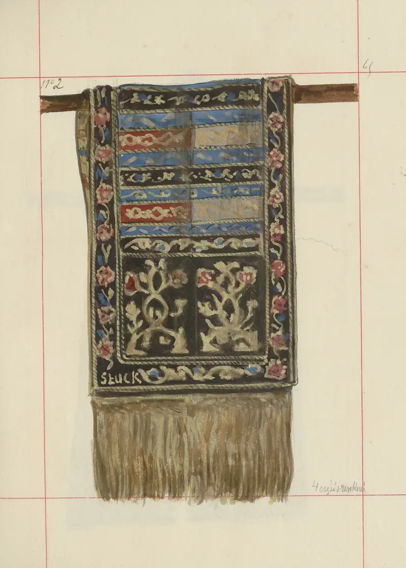 Angriffswaffen und Schutzwaffen in Polen. Bd. 4, Gurte, Verzierungen, Fahnen und Standarten Pl.053 von Boleslaw Starzyński