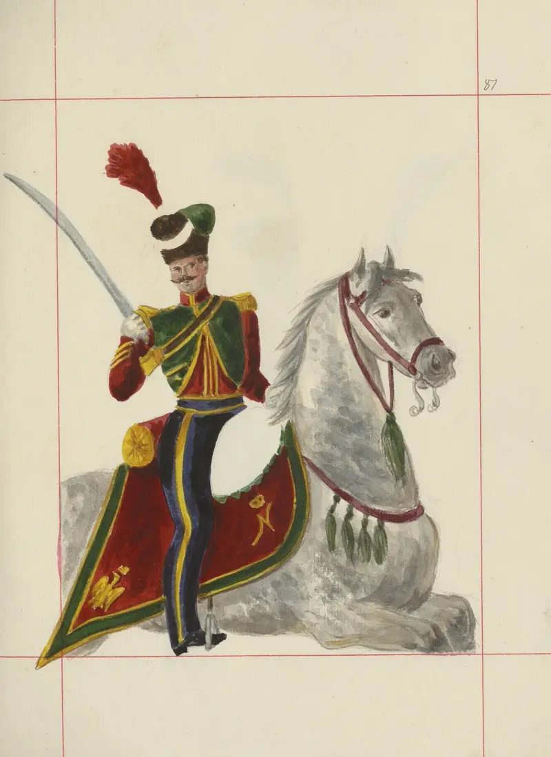 Angriffs- und Verteidigungswaffen in Polen. T. 4, Schlichte Gürtel, Verzierungen, Fahnen und Standarten Pl.065 von Boleslaw Starzyński
