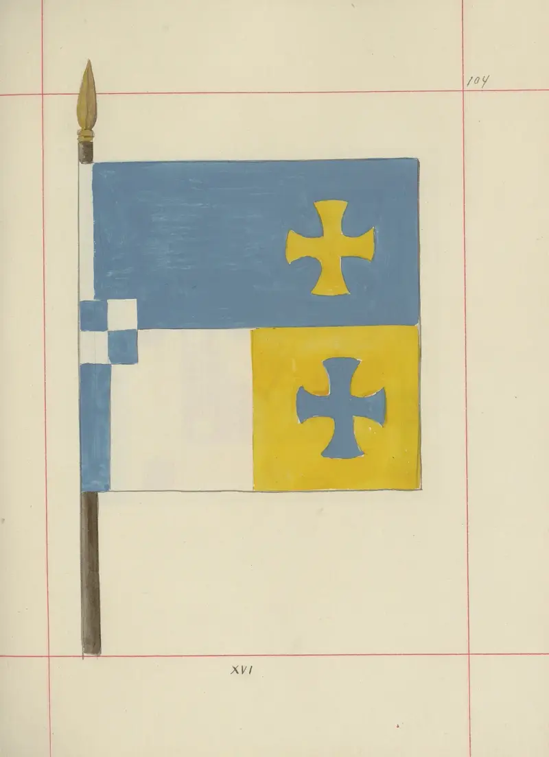 Angriffs- und Verteidigungswaffen in Polen. Bd. 4, Glatte Gürtel, Verzierungen, Fahnen und Standarten Pl.088 von Boleslaw Starzyński